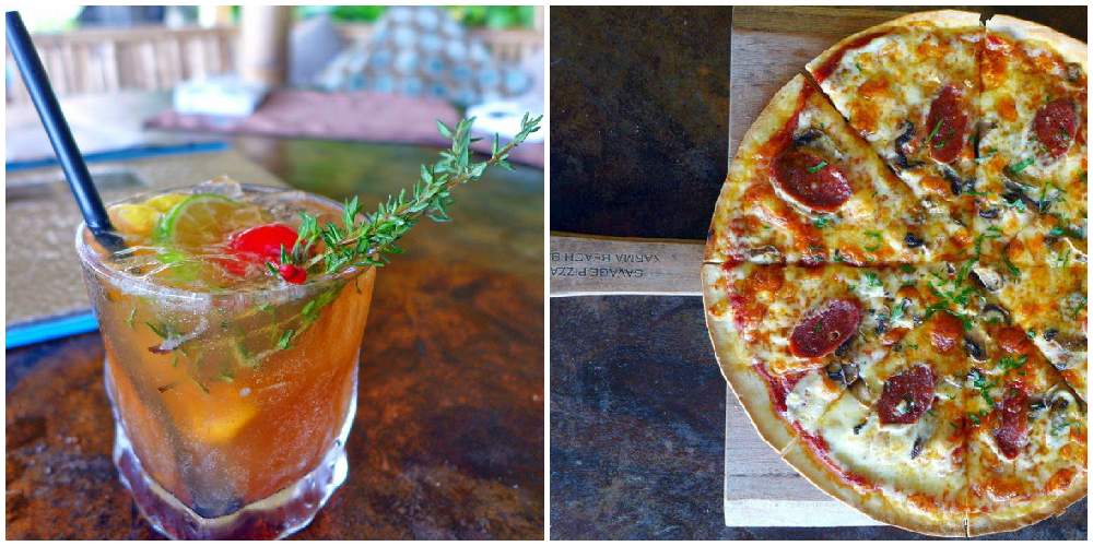 pizza cocktail karma collage