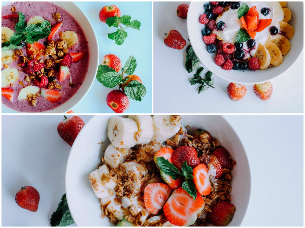 healthy bowl collage
