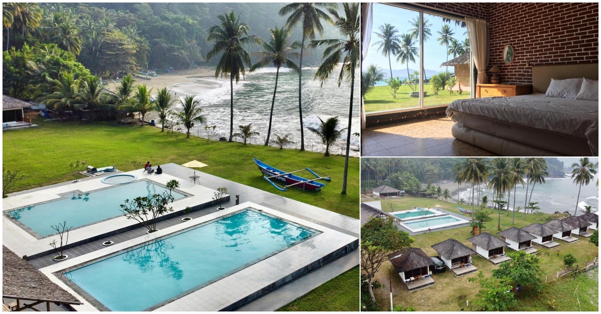 Resort tepi pantai di Sukabumi view laut langsung dari 