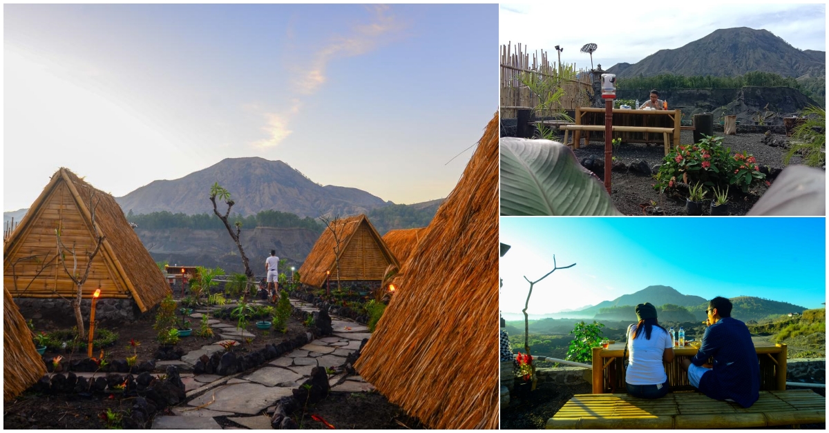 Glamping murmer di Bali - buka pintu kamar langsung view Gunung Batur