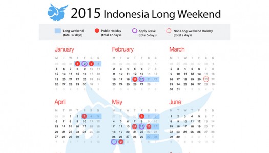 Here’s how you can plan 10 long weekends in Indonesia with only 5 days leave in 2015
