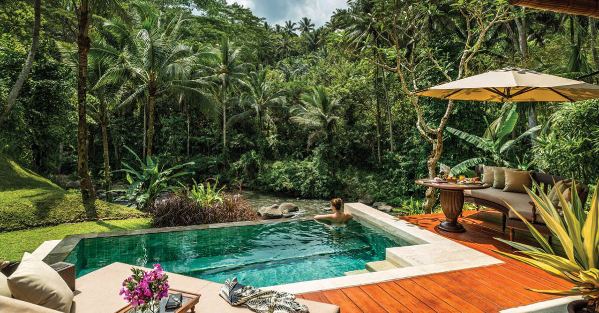 9 luxury private pool villas  in Ubud  with spectacular views