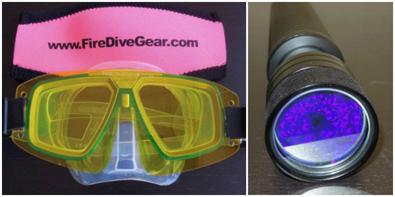 mask-with-yellow-filter,-blue-light-torch-via-divemagazine