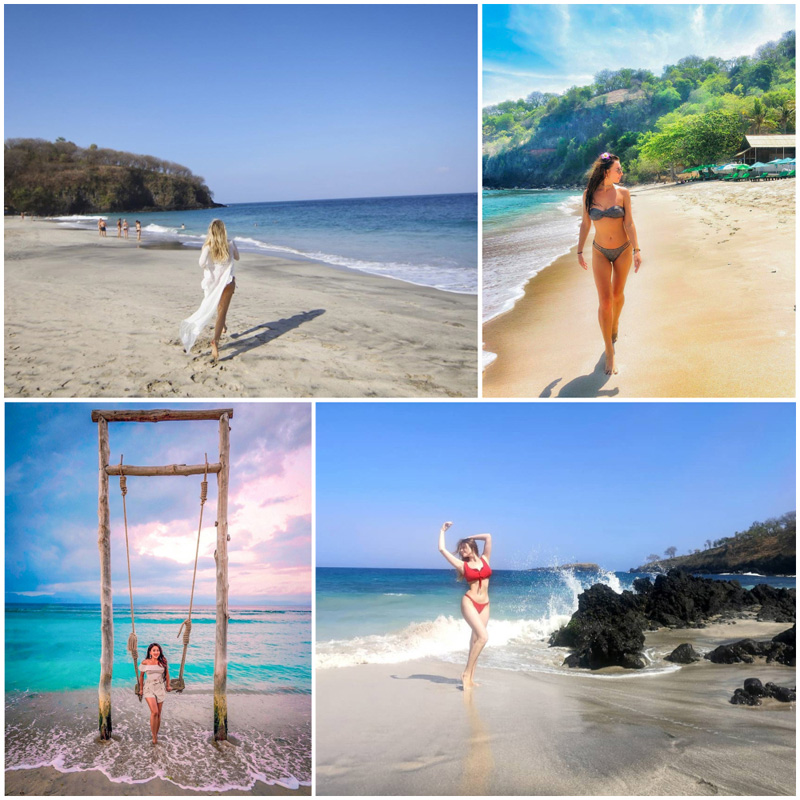 Three amazing women relaxing on the hidden beach